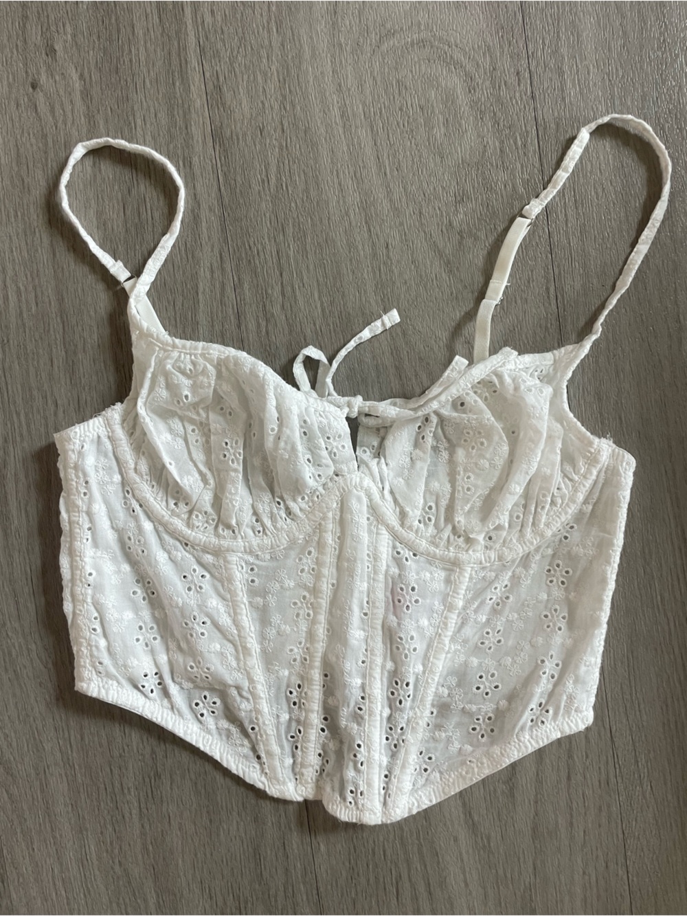 Cotton On Body White Eyelet Bustier Top